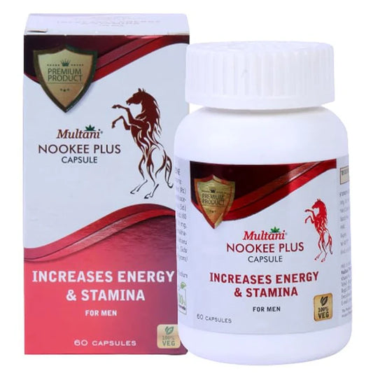 Multani Nookee Plus Capsule | For Increase Energy & Stamina - 60 Cap(9.9 Per/Tablet)